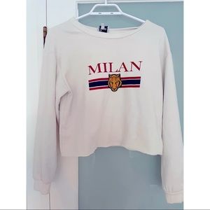 Milan Crew Neck crop sweater